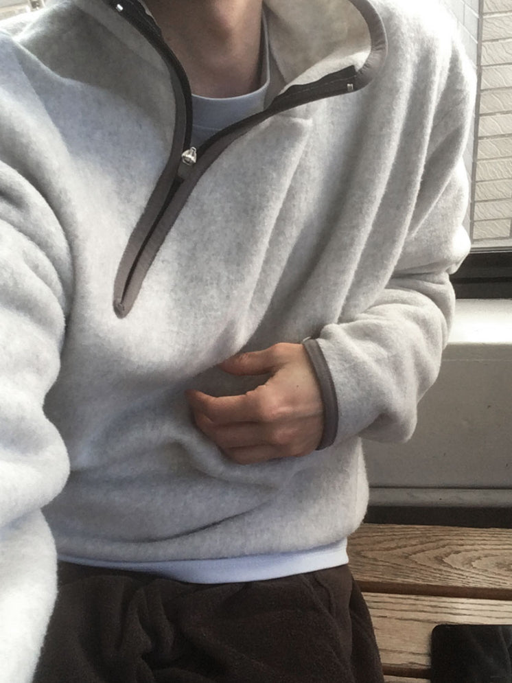 【Metanoia】🇰🇷韓製 抓絨亨利領上衣 - 1