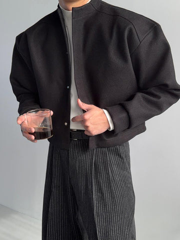 【Metanoia】韓國設計 短版肩線開衫外套 - 7