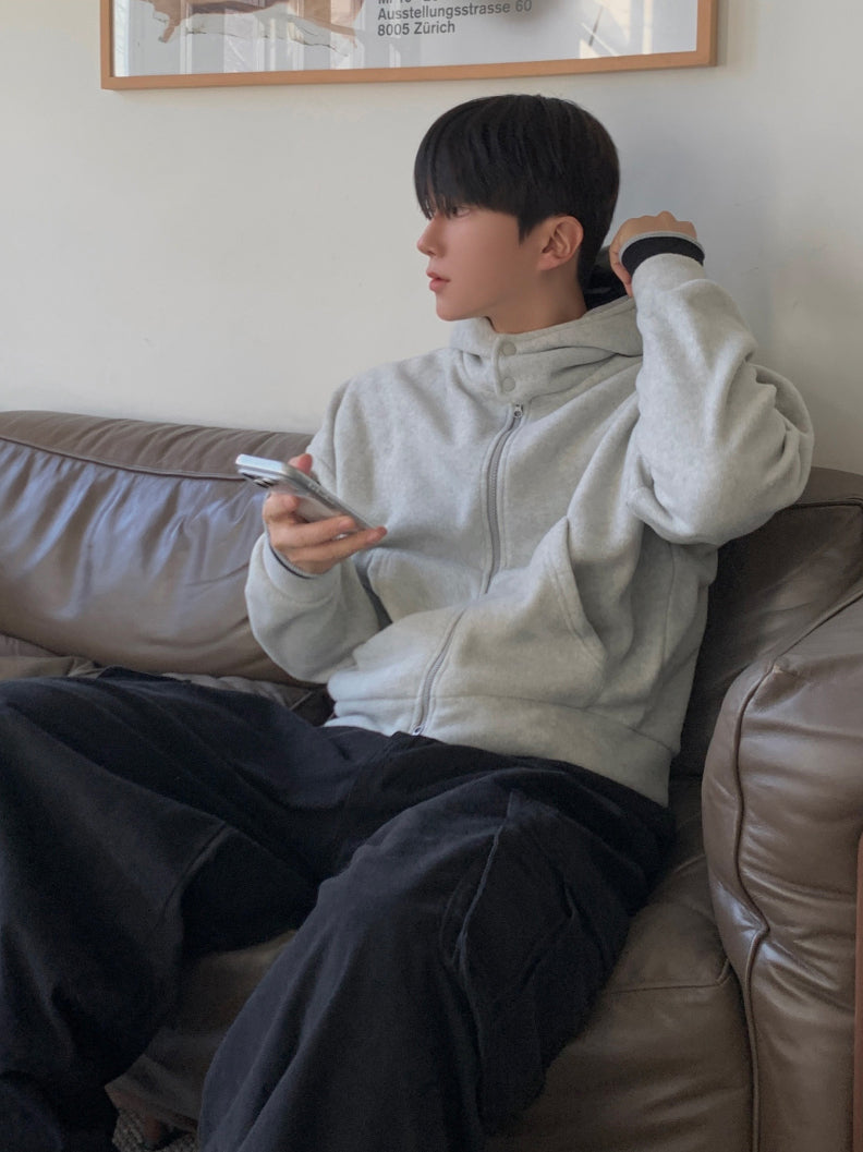 【Metanoia】🇰🇷韓製 短版抓絨連帽棉外套 - 8