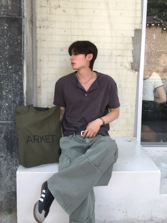 【Metanoia】🇰🇷韓製 亨利領短袖上衣 - 4