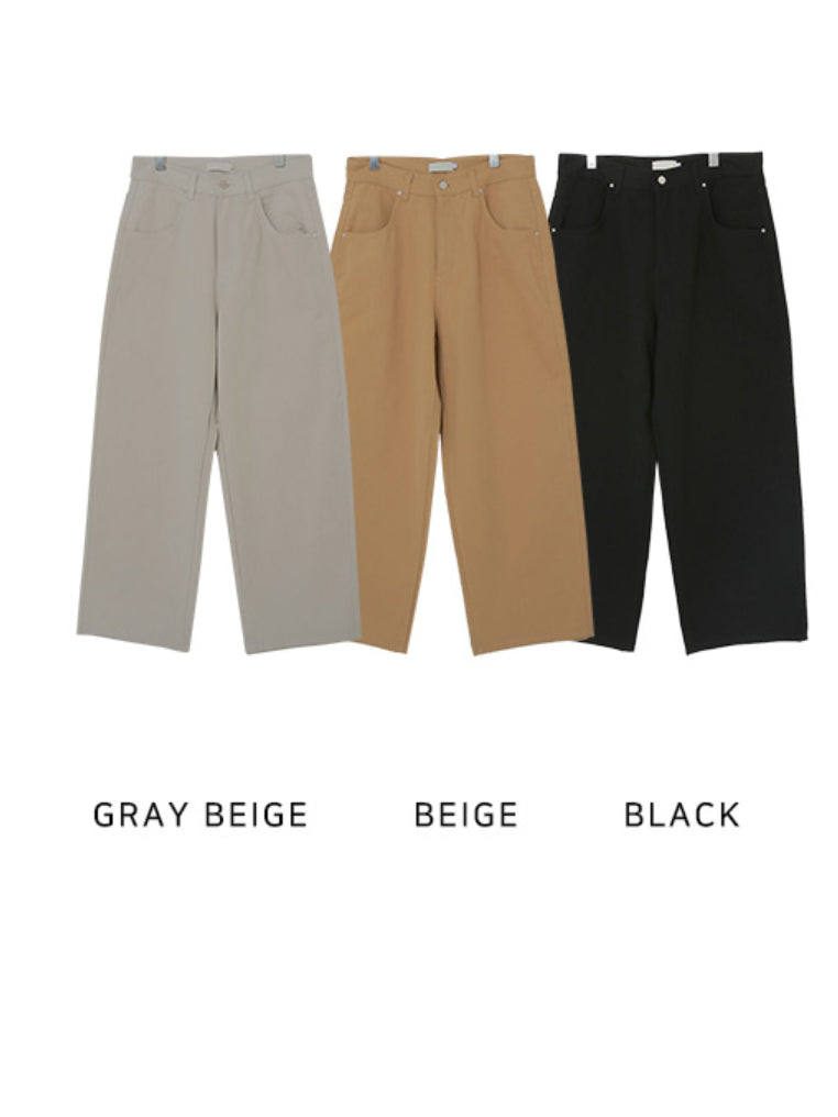 【Metanoia】韓製🇰🇷 寬鬆卡其落地褲 - 8