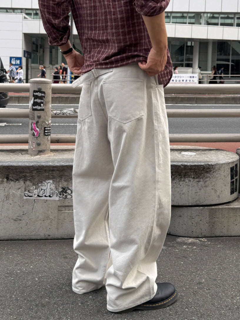 【Metanoia】韓製🇰🇷 寬鬆卡其落地褲 - 1