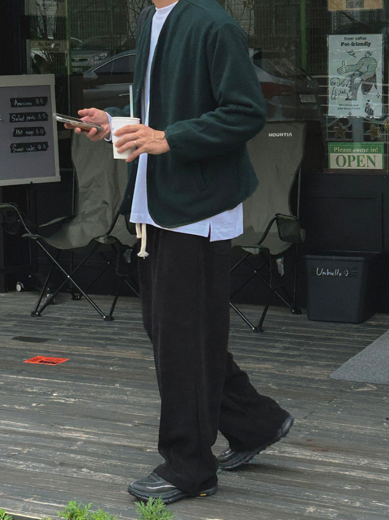 【Metanoia】韓國設計 刷毛開衫外套 - 2