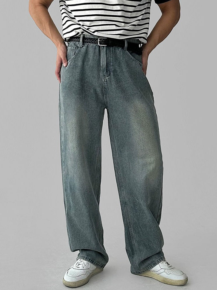 【Metanoia】韓國設計 水洗落地牛仔褲 - 6