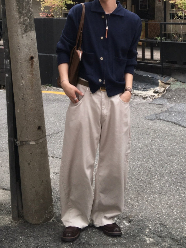 【Metanoia】韓製🇰🇷 卡其寬鬆落地褲 - 6