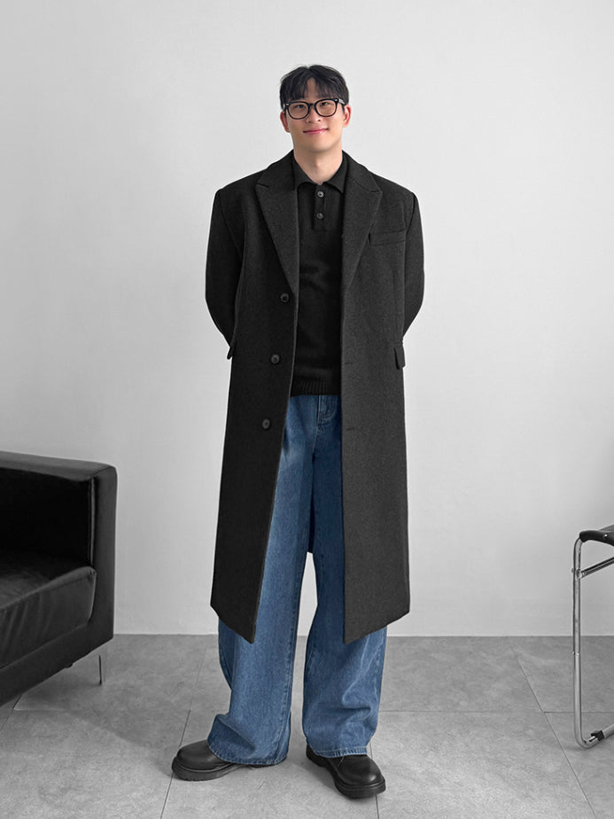 【Metanoia】韓國設計 70%羊毛翻領大衣 - 8