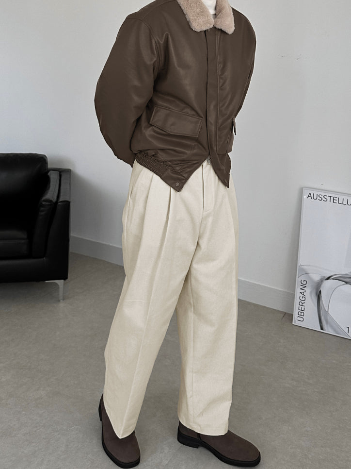 【Metanoia】🇰🇷韓製  雙摺保暖落地褲 - 5