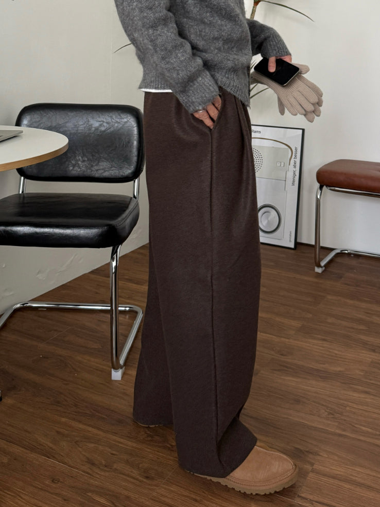 【Metanoia】韓國設計 抓絨落地褲 - 7