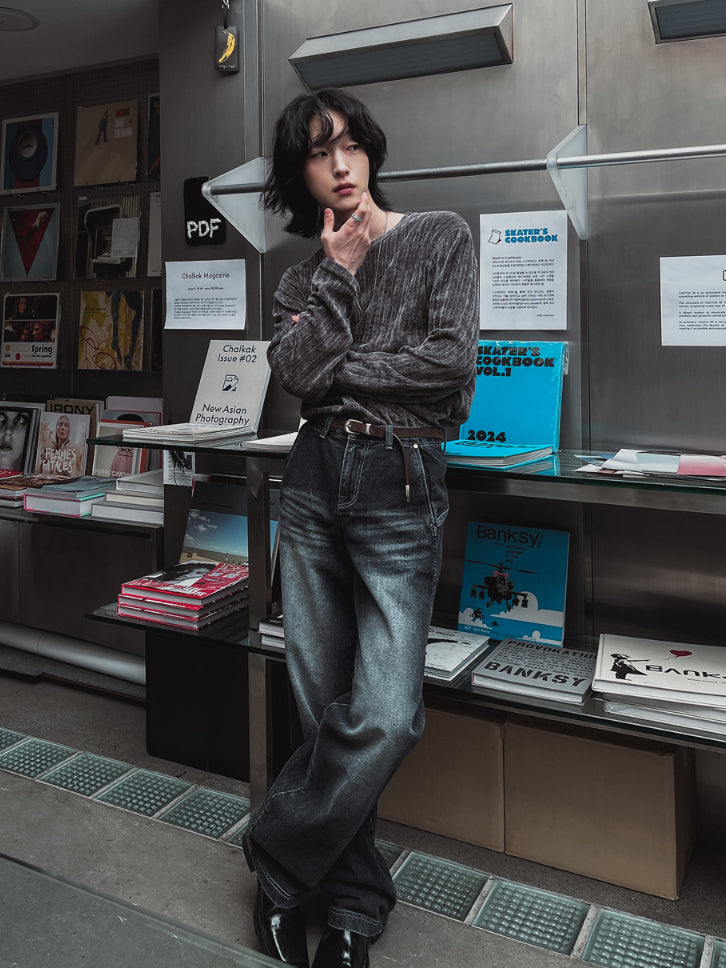 【Metanoia】🇰🇷韓製 天鵝絨長袖上衣 - 3