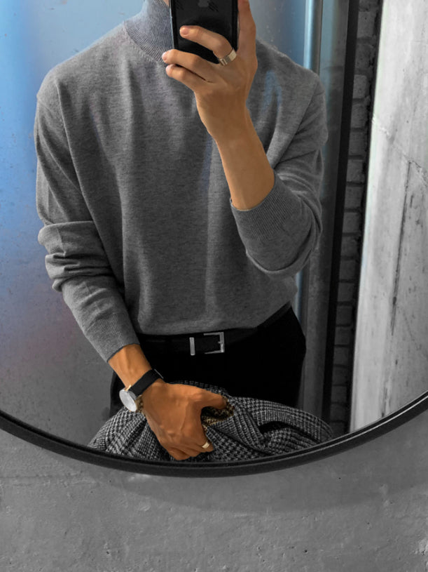 【Metanoia】韓國設計 半高領針織衣 - 2