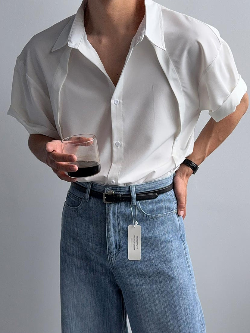 【Metanoia】🇰🇷韓製 素色短袖襯衫 - 9