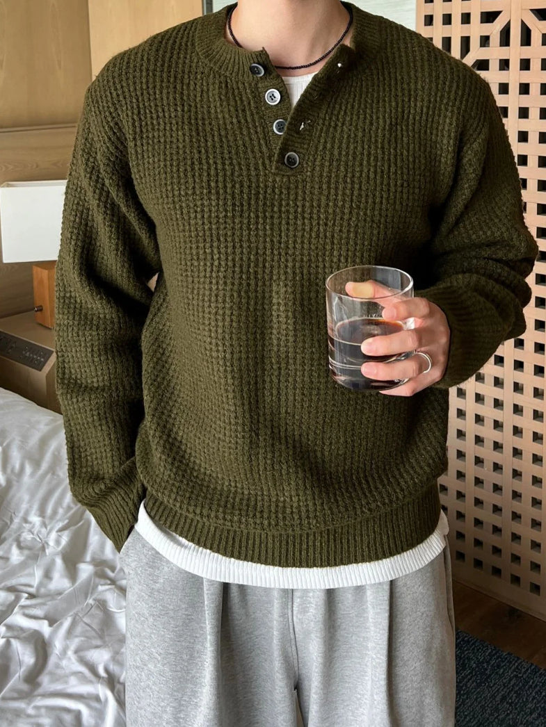 【Metanoia】韓國設計 亨利領針織衣 - 5