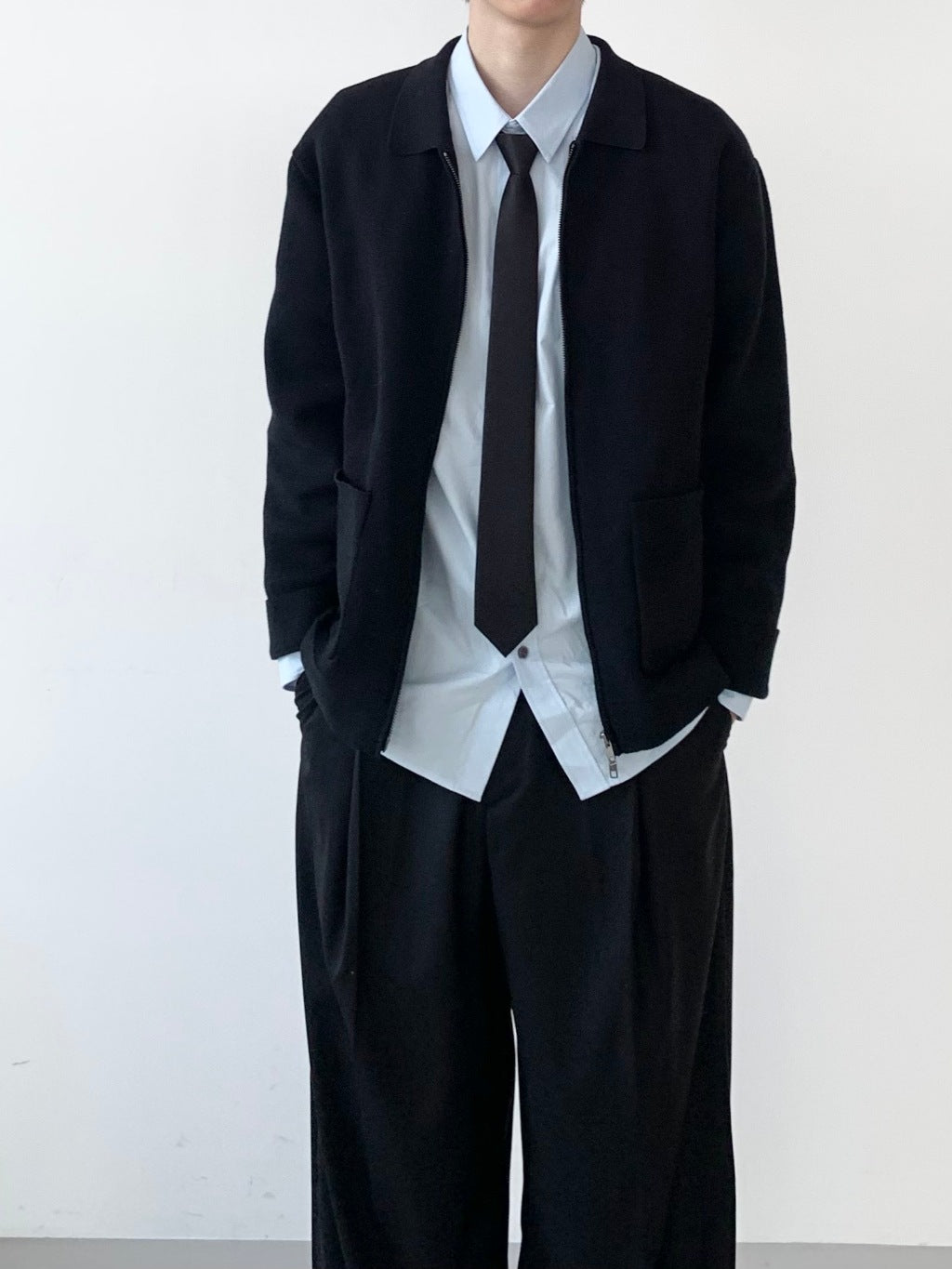 【Metanoia】韓國設計 開衫翻領針織外套 - 1