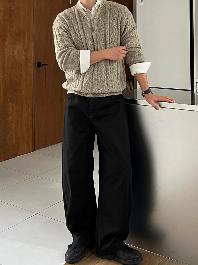 【Metanoia】🇰🇷韓製 亨利領麻花針織衣 - 6