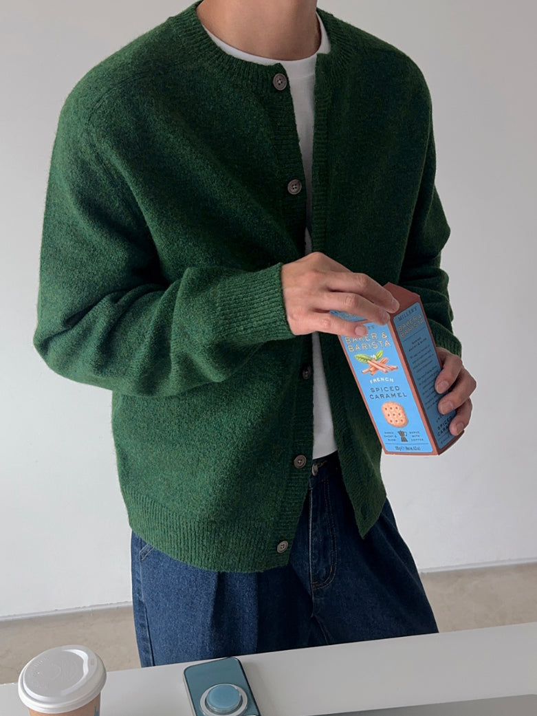 【Metanoia】韓國設計 素色簡約開衫針織外套 - 3