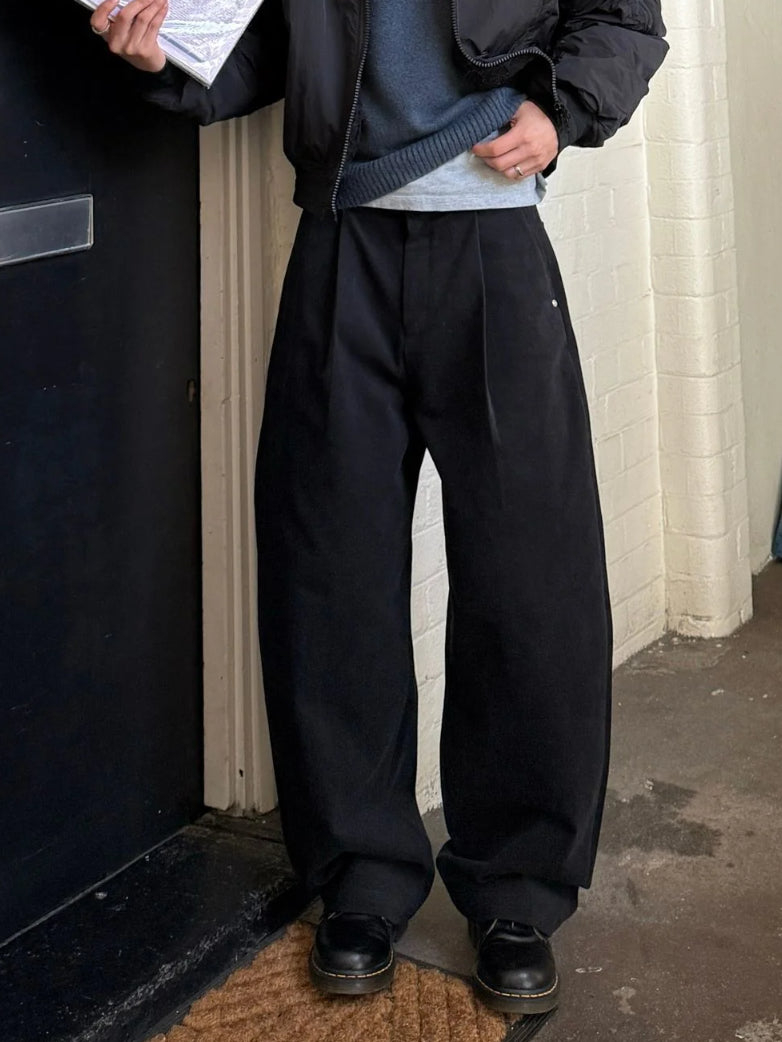 【Metanoia】韓製🇰🇷 卡其彎刀落地褲 - 3