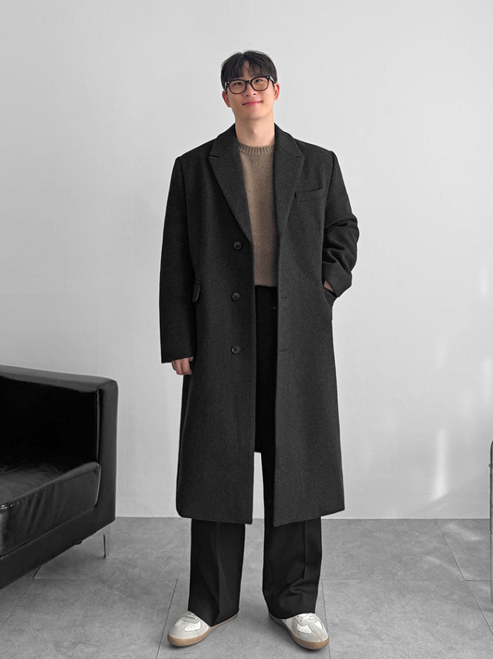 【Metanoia】韓國設計 70%羊毛翻領大衣 - 6