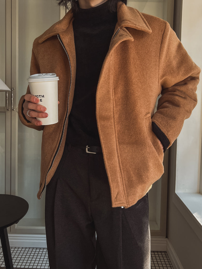 【Metanoia】🇰🇷韓製 30%羊毛短版翻領夾克外套 - 3