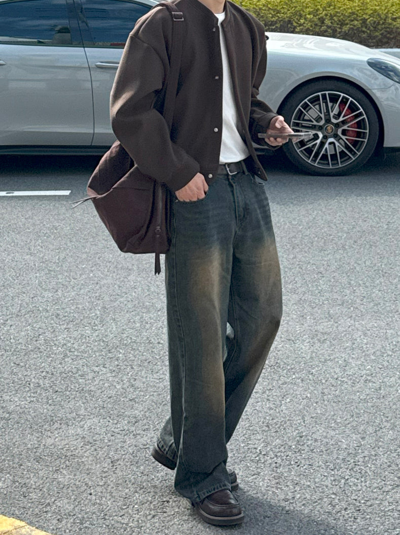 【Metanoia】🇰🇷韓製 刷色落地牛仔褲 - 6