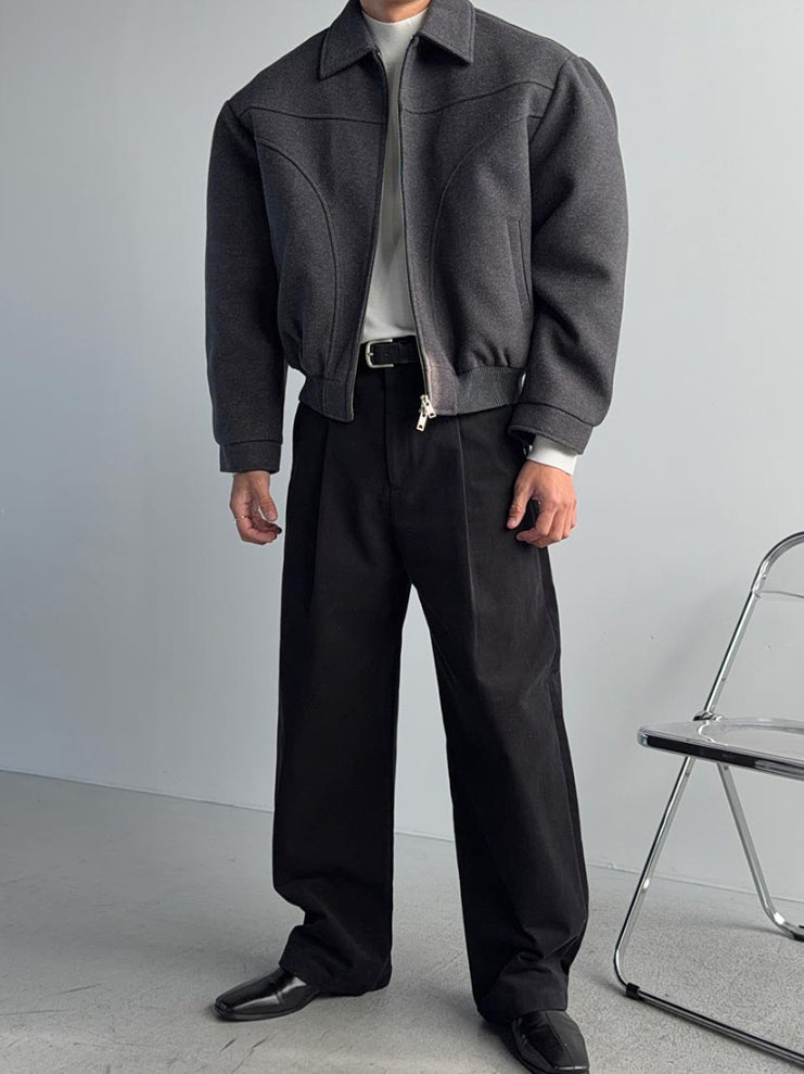 【Metanoia】韓國設計 短版翻領夾克外套 - 6