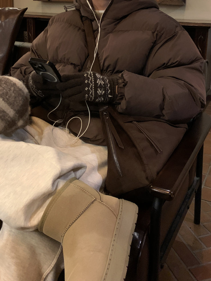 【Metanoia】韓國設計 短版日常鋪棉外套 - 1