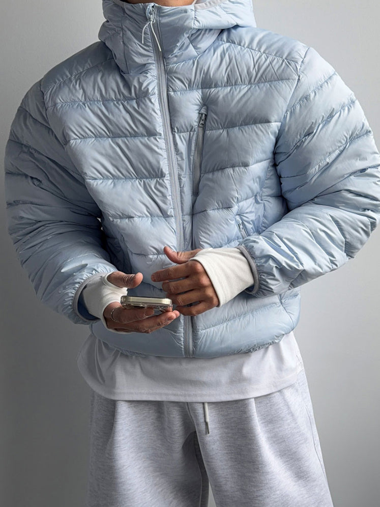 【Metanoia】韓國設計 輕便仿羽絨連帽保暖外套 - 1