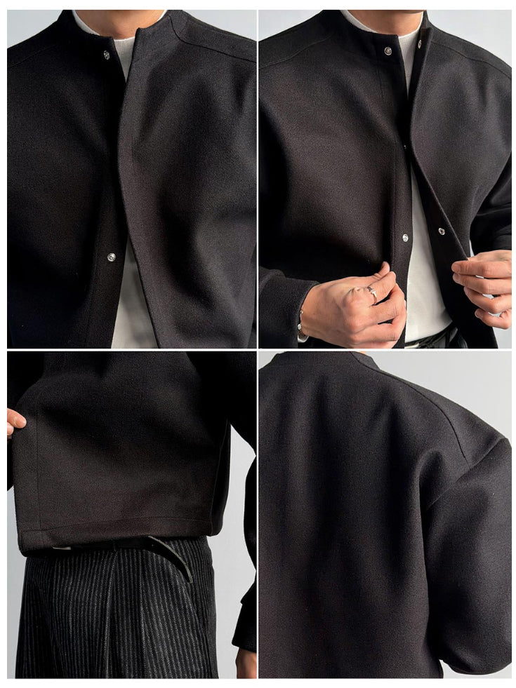 【Metanoia】韓國設計 短版肩線開衫外套 - 5