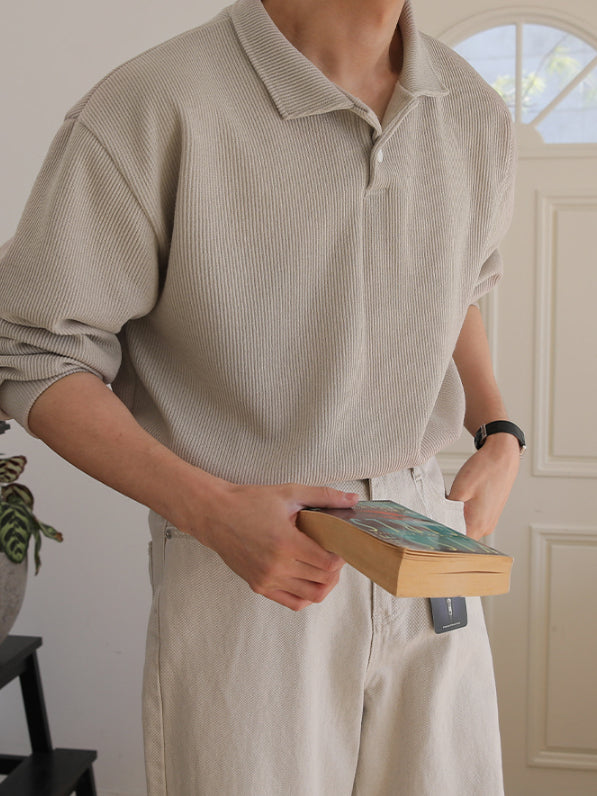 【Metanoia】🇰🇷韓製 翻領亨利領長袖上衣 - 8