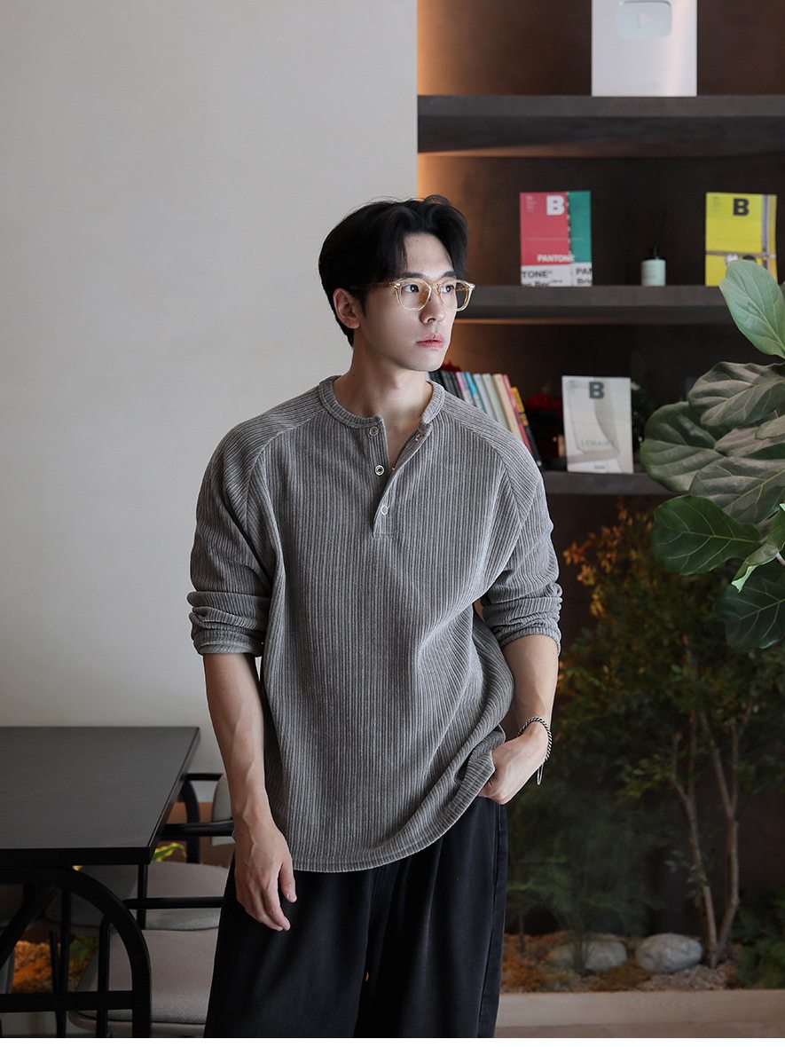 【Metanoia】🇰🇷韓製 羅紋長袖T恤上衣 - 5