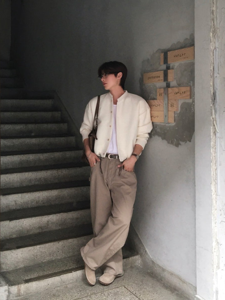 【Metanoia】韓製🇰🇷 卡其寬鬆落地褲 - 4