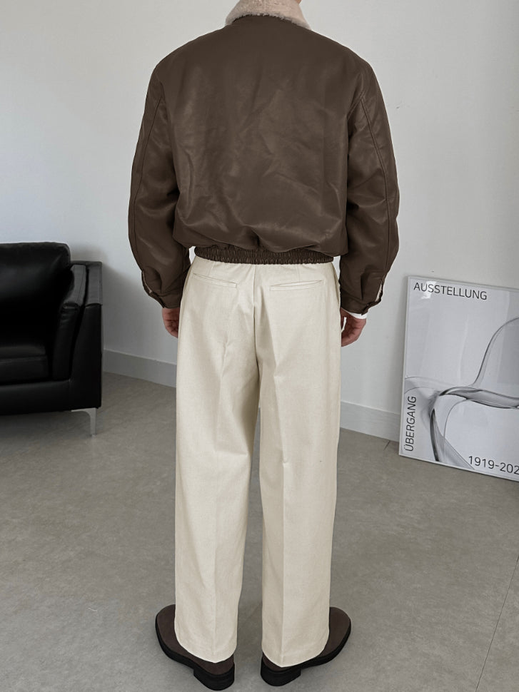 【Metanoia】🇰🇷韓製  雙摺保暖落地褲 - 4