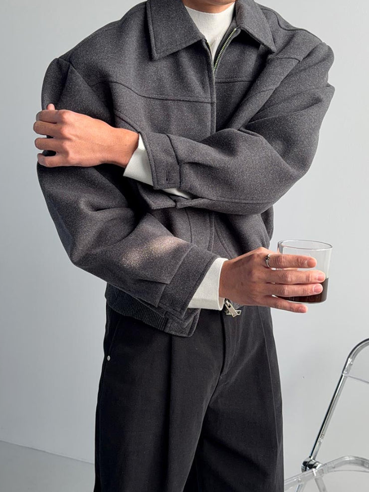 【Metanoia】韓國設計 短版翻領夾克外套 - 8