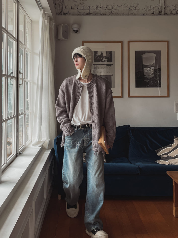 【Metanoia】韓國設計 破洞針織外套 - 3