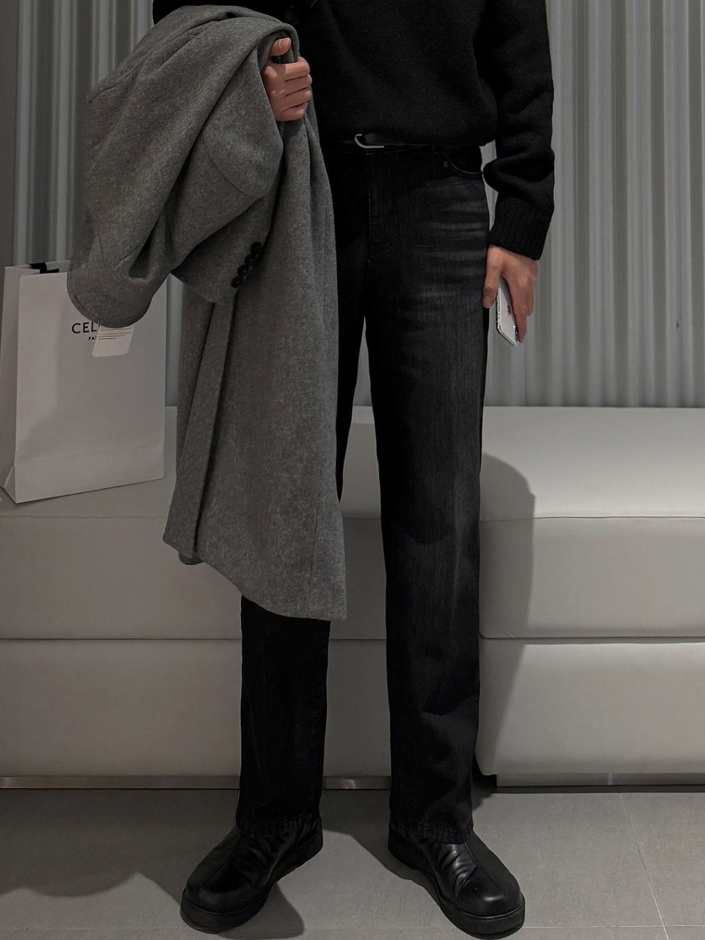 【Metanoia】🇰🇷韓製 抓絨保暖直筒牛仔褲 - 2