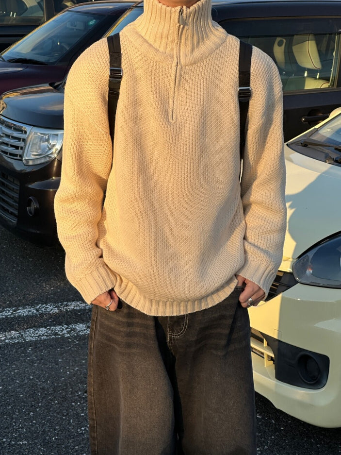 【Metanoia】韓國設計 9%羊毛短版北歐針織衣 - 1