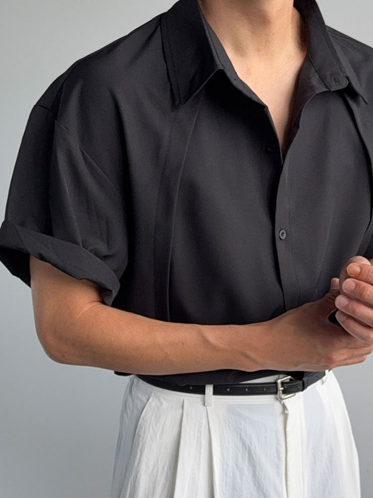 【Metanoia】🇰🇷韓製 素色短袖襯衫 - 3