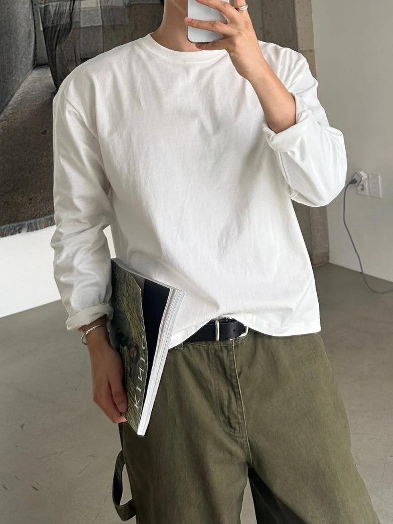 【Metanoia】🇰🇷韓製 短版長袖上衣T恤 - 1