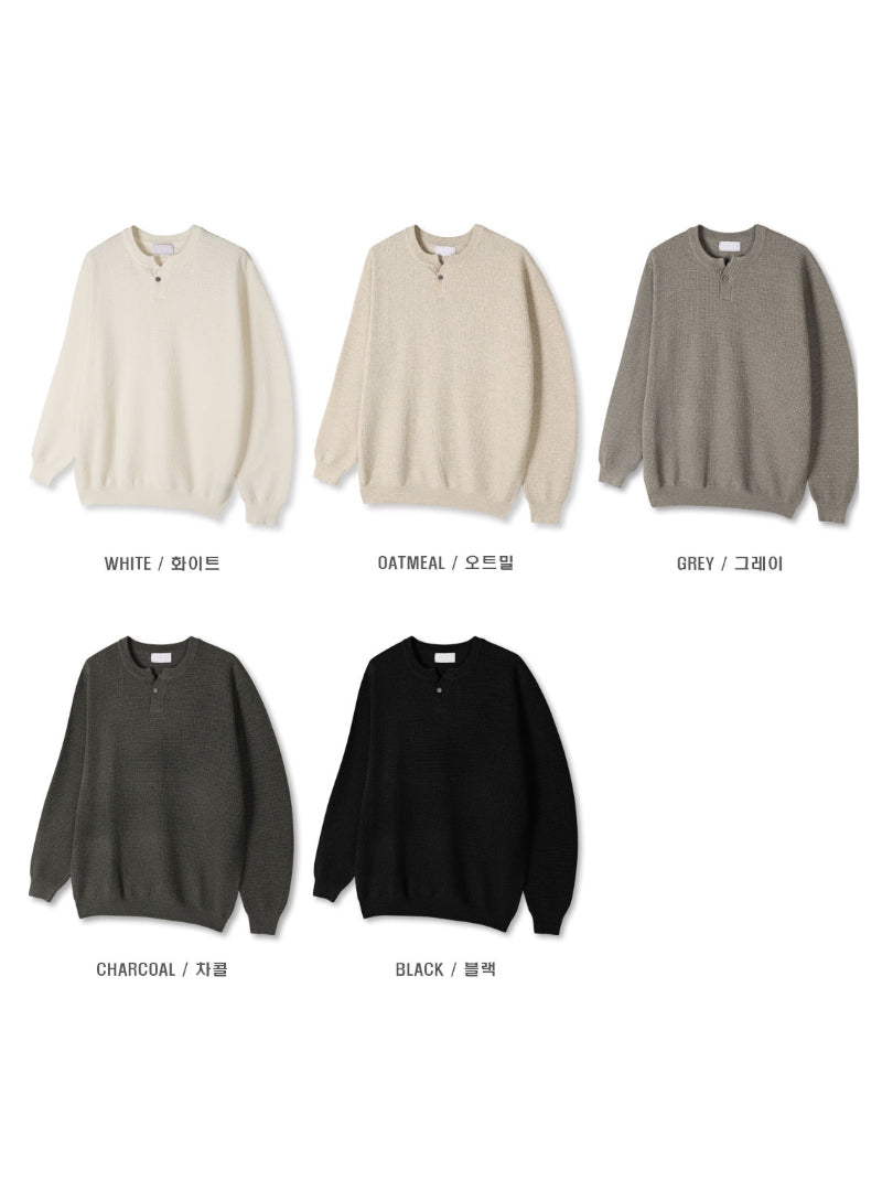 【Metanoia】韓國設計 亨利領針織衣 - 9