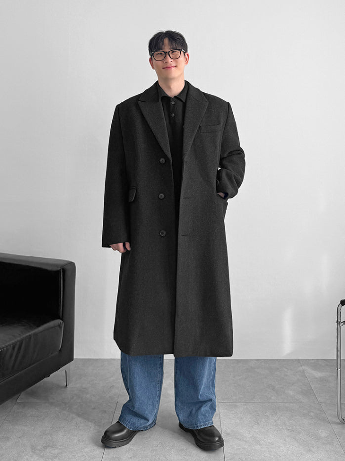 【Metanoia】韓國設計 70%羊毛翻領大衣 - 10