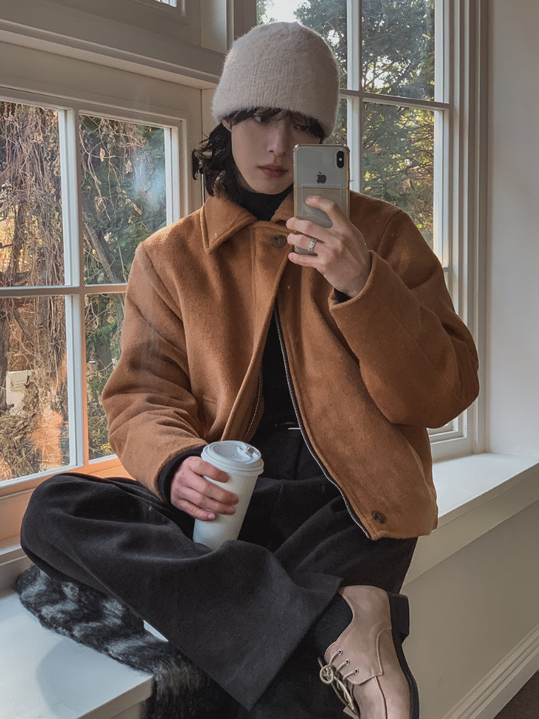 【Metanoia】🇰🇷韓製 30%羊毛短版翻領夾克外套 - 6