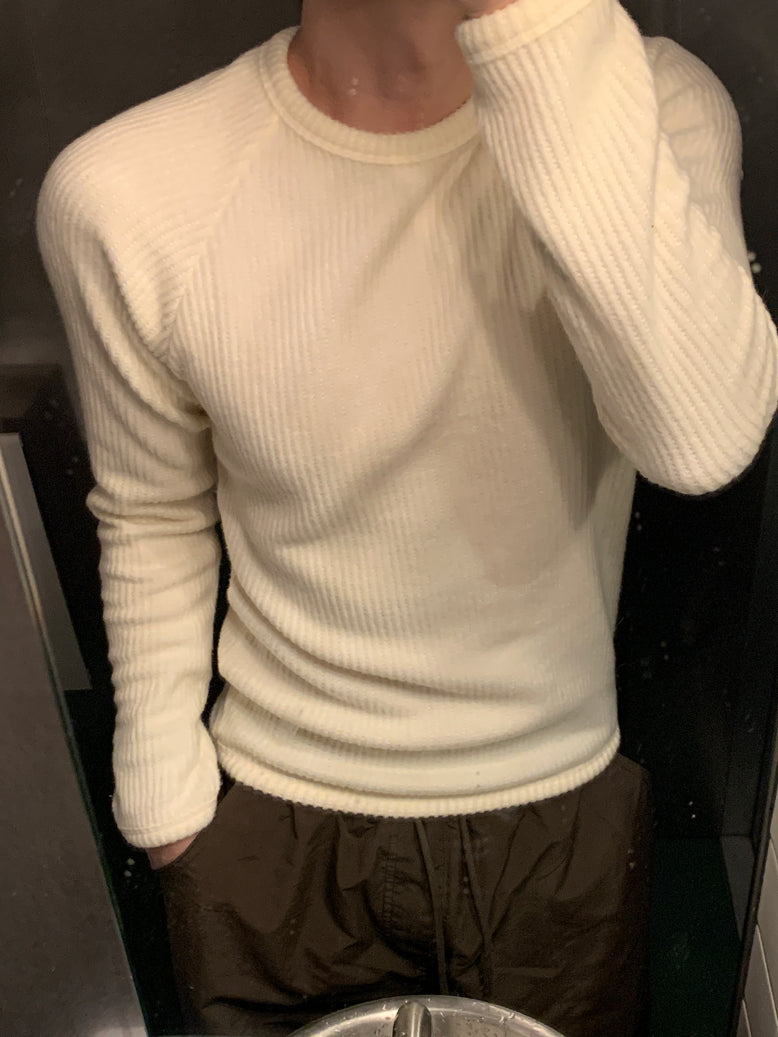 【Metanoia】🇰🇷韓製 修身羅紋長袖上衣 - 1