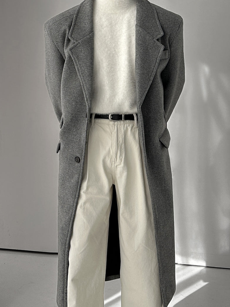 【Metanoia】🇰🇷韓製 20%羊毛翻領長版大衣 - 4