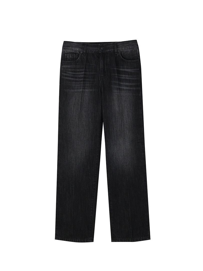 【Metanoia】🇰🇷韓製 抓絨保暖直筒牛仔褲 - 8