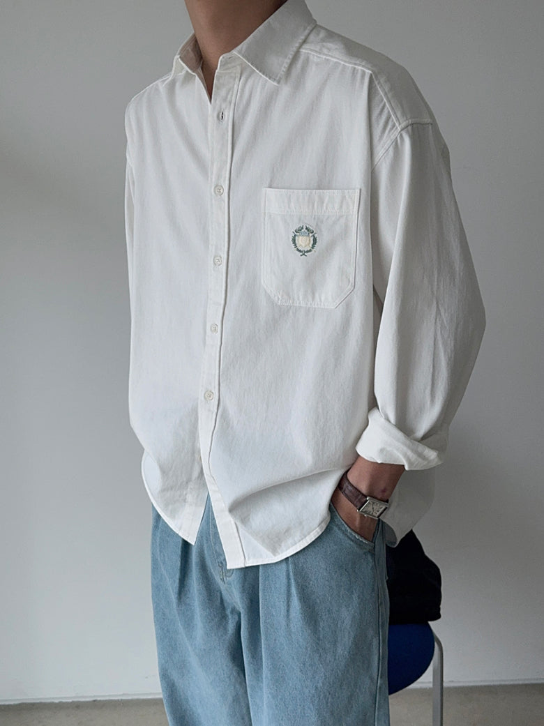 【Metanoia】🇰🇷韓製 刺繡長袖襯衫 - 6