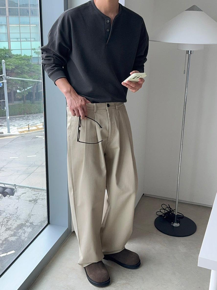 【Metanoia】🇰🇷韓製 華夫格螺紋長袖上衣 - 8