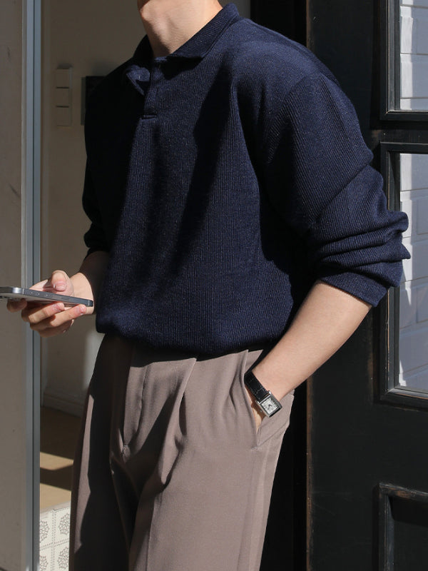 【Metanoia】🇰🇷韓製 翻領亨利領長袖上衣 - 7