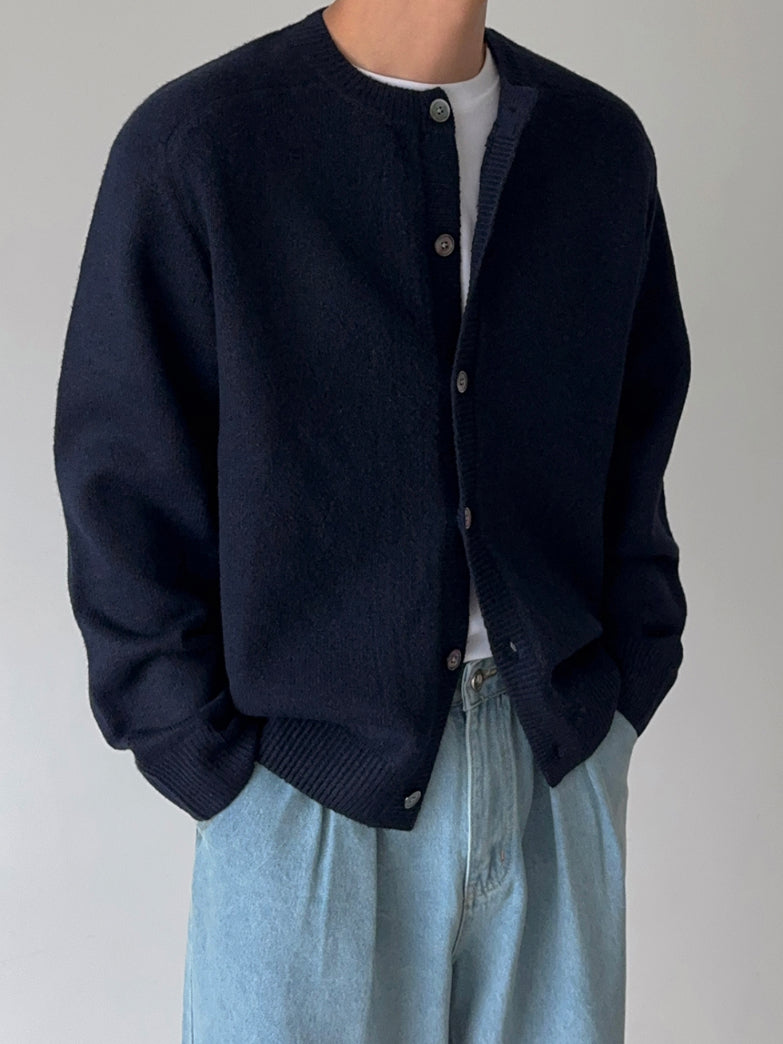 【Metanoia】韓國設計 素色簡約開衫針織外套 - 1