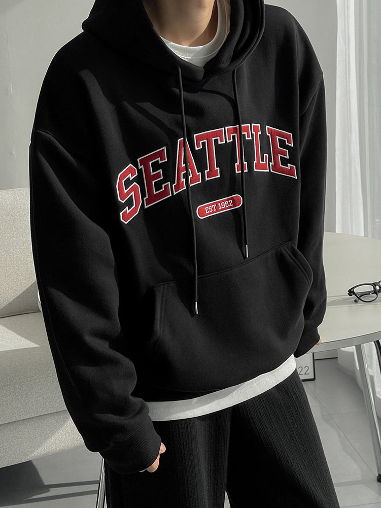 【Metanoia】🇰🇷韓製 Seattle刺繡帽T - 3