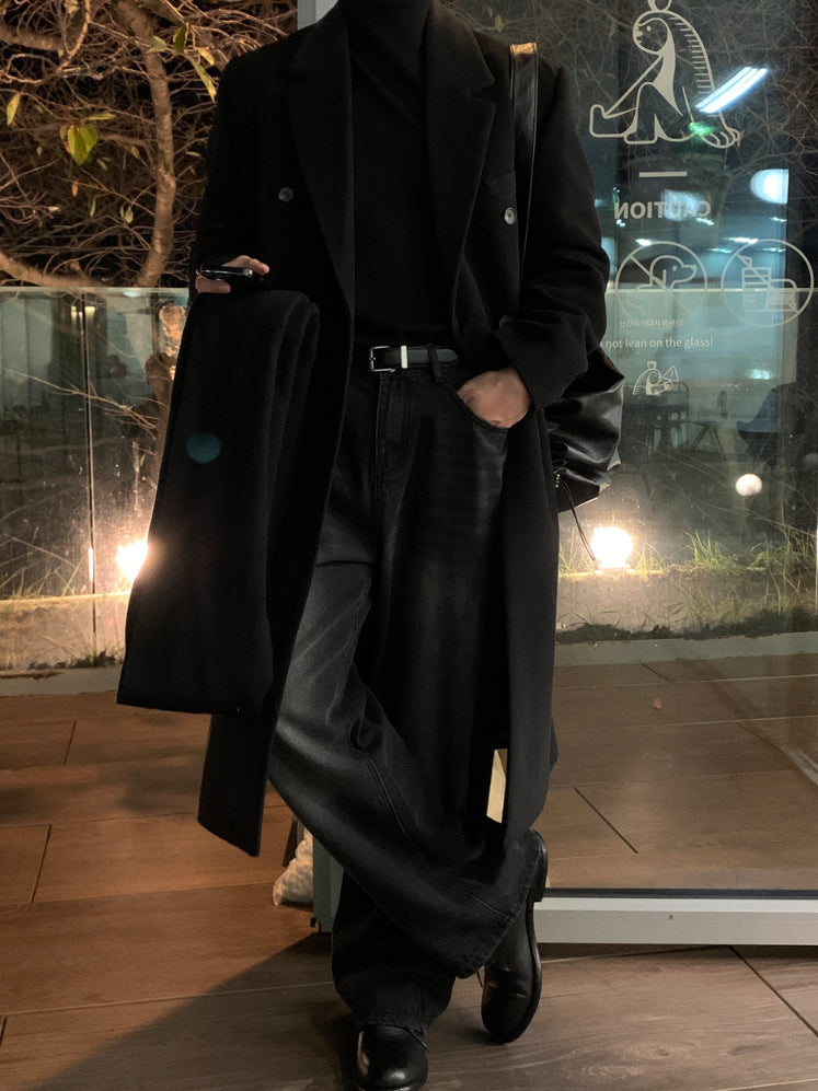 【Metanoia】🇰🇷韓製 70%羊毛翻領長版大衣 - 1