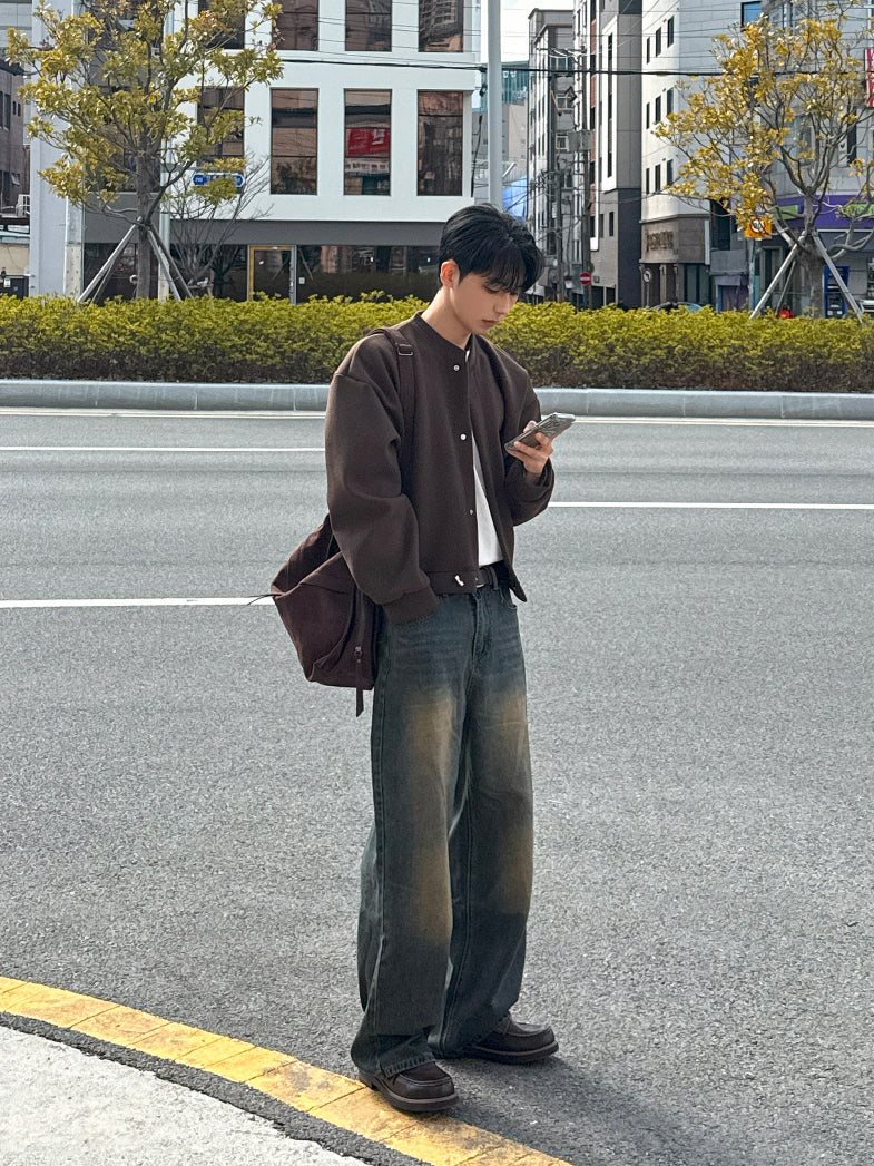 【Metanoia】🇰🇷韓製 刷色落地牛仔褲 - 5